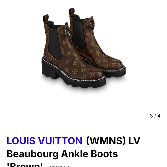 Nwt Louis Vuitton Monogram Brown Ankle Boots Size 39.5 Sold Out - Picture 1 of 13